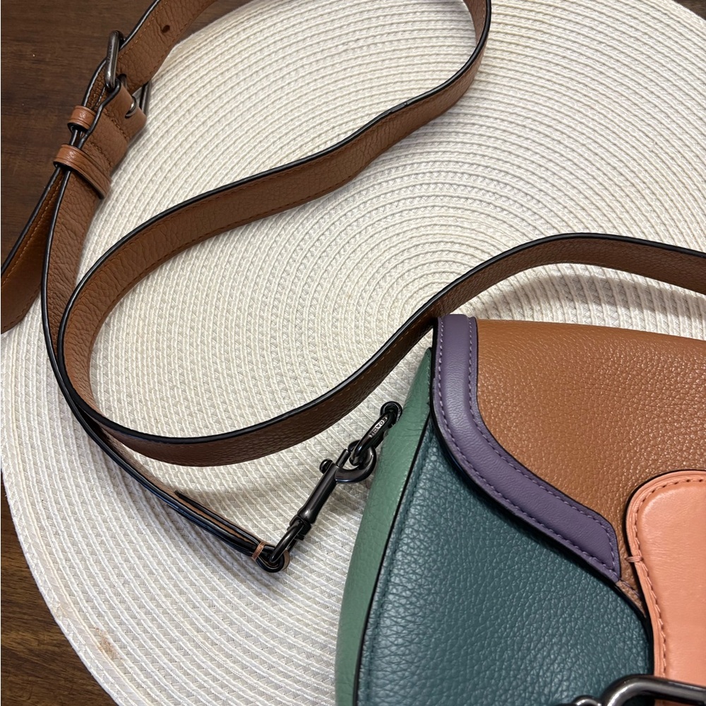 Coach Jade Mini Belt Bag and Wallet- Color Block Dark Turquoise Multi - Picture 7 of 13